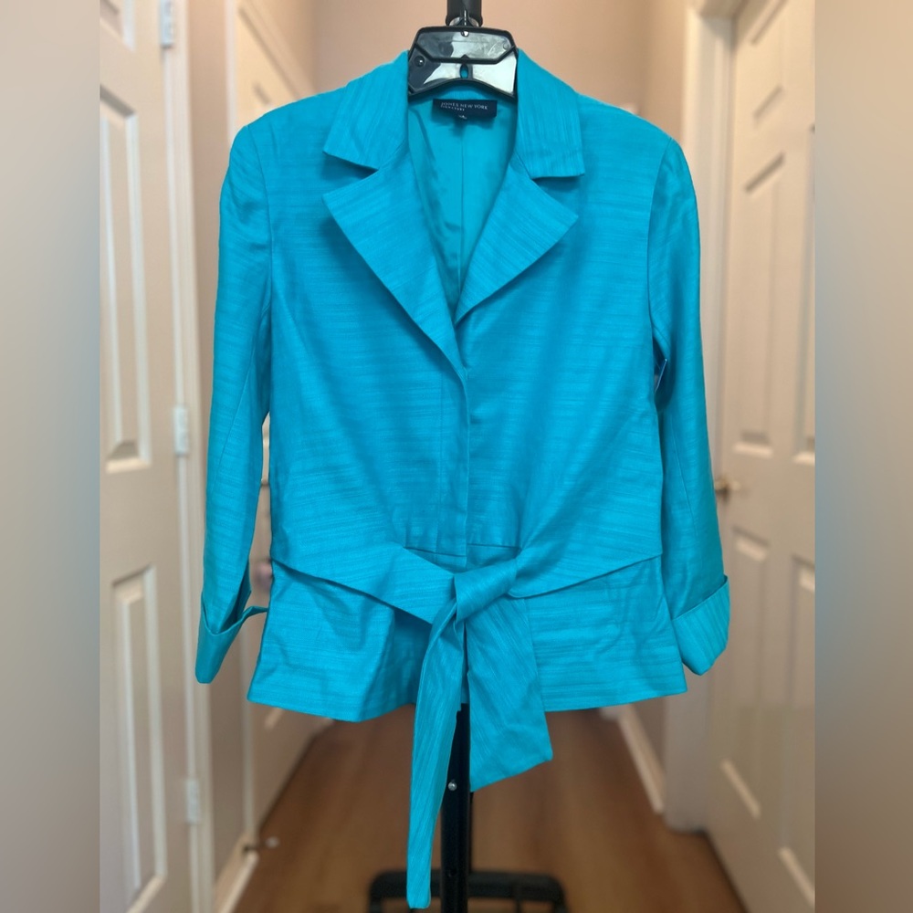 Jones New York Teal Signature Blazer